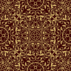 Gold seamless wallpaper pattern