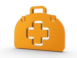 Obraz premium 3d Icon Arztkoffer orange