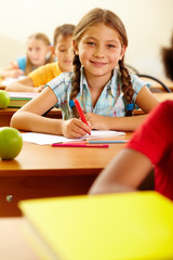 Happy pupil