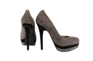 grey female shoes