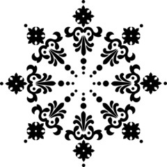 Snowflake winter background.