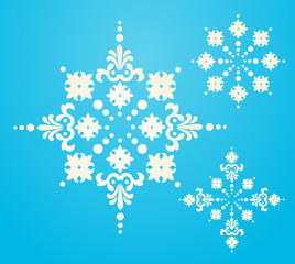 Snowflake winter background.