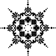 Snowflake winter background.