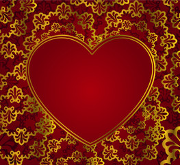 Snowflake winter background.