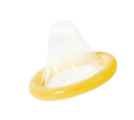 condom isolated on white