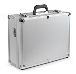 Aluminum safety briefcase - obrazy, fototapety, plakaty