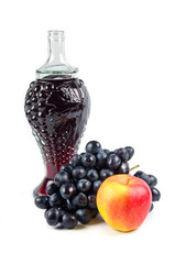 old bottle and fruit