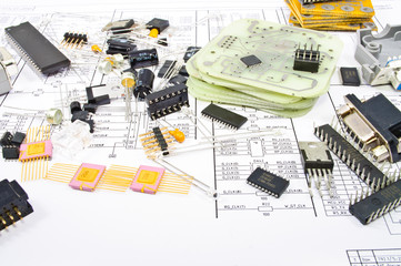 Radio components against electrical circuit