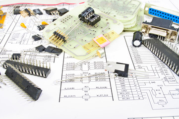 Radio components against electrical circuit