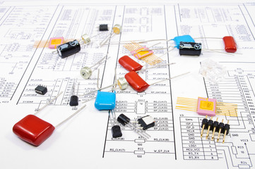 Radio components against electrical circuit