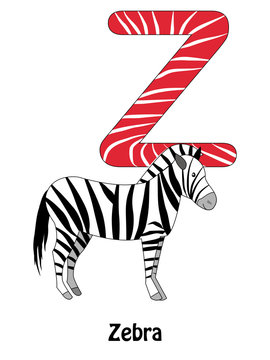 Zebra and letter Z