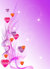 Valentine's background with hearts