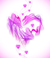 Valentines pink abstract heart