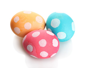 Colorful Easter Eggs isolated on white