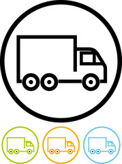 Truck lorry - Vector icon