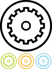 Gear - Vector icon isolated