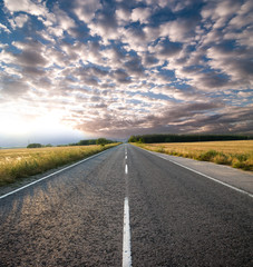Fototapeta premium Clouds and Road