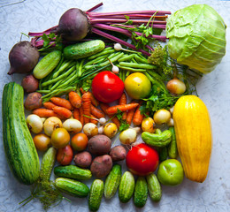 Group of different vegetables.