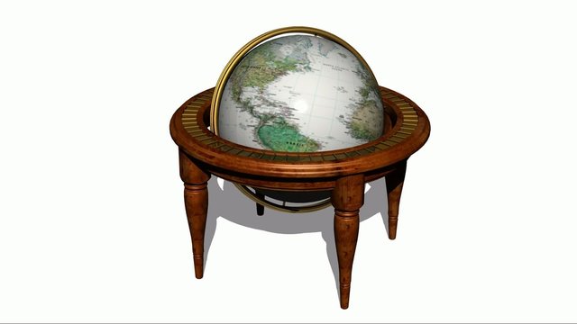 Floor Globe Slow Rotation