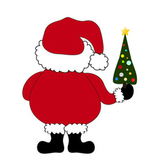 Weihnachtsmann mit Baum