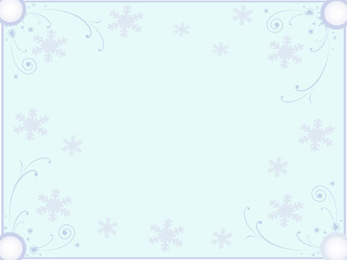 Winter snowflakes gift card