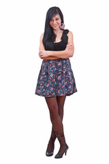 Portrait of a charming young woman