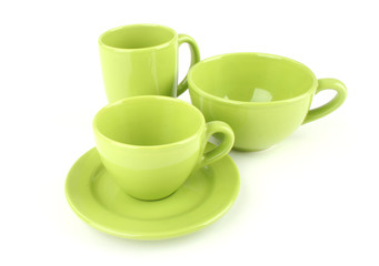 Green mugs