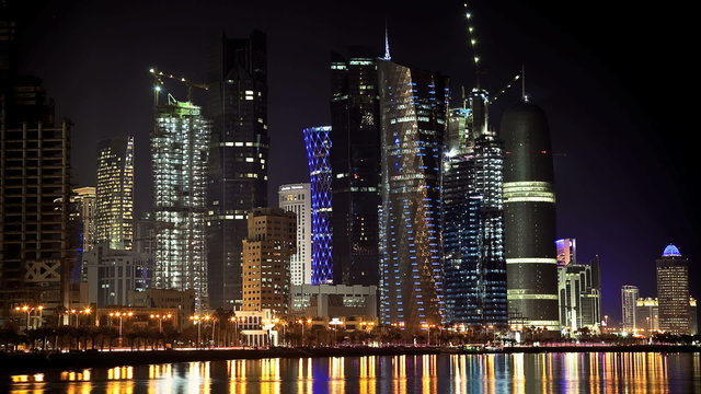Doha Skyline at Night