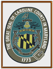 usa state city county caroline emblem seal coat