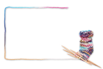 Gestrickte Socke, Geburt, isoliert