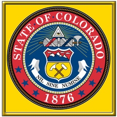 usa states city county colorado emblem coat seal
