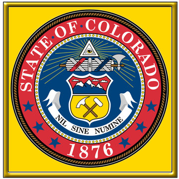 Usa States City County Colorado Emblem Coat Seal