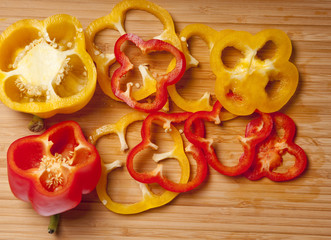 Cut bulgarian pepper