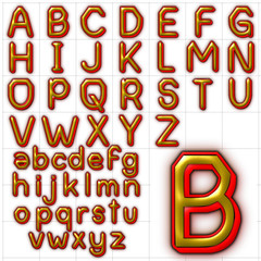 abc alphabet alpha romanie outline design