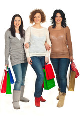 Best friends walking to shopping