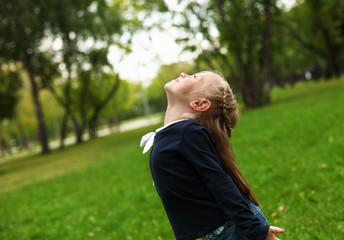 Little girl in park