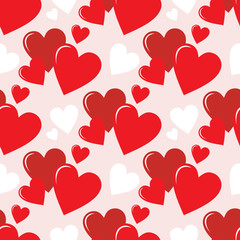 Seamless hearts pattern. vector
