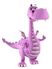 pink dino dragon baby smiling
