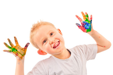 Bemalte Kinderhände