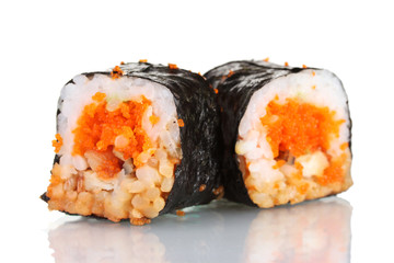 delicious sushi isolated on white
