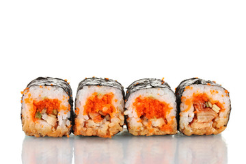 delicious sushi isolated on white