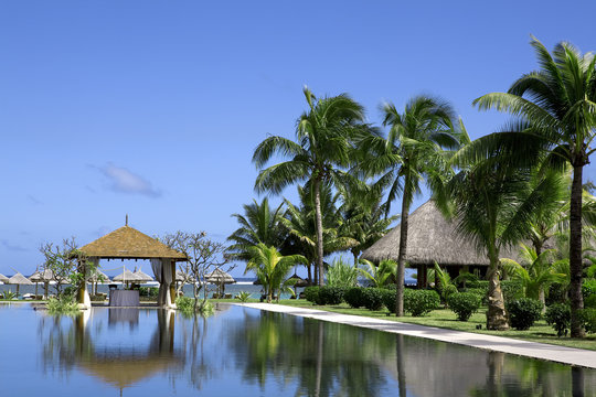 Luxury tropical resort on Mauritius.