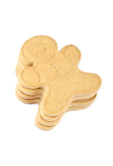 Ginger Boy Cookies Isolated on White