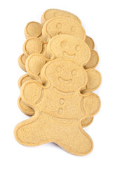 Ginger Boy Cookies Isolated on White
