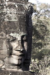 Angkor Bayon stone faces