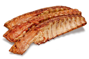 Appetizing piece of smoked meat