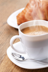Coffee with croissants