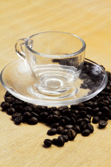 cup nd coffee beans