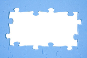 blue puzzle frame