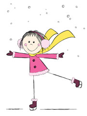 Ice skating girl